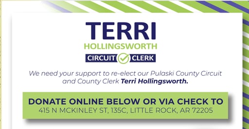 Re-Elect Terri Hollingsworth for Pulaski County Circuit and County Clerk