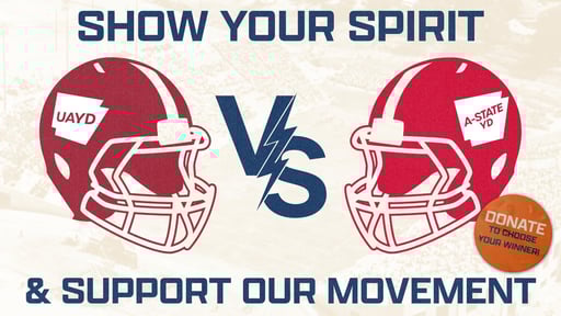 UARK vs. A-State Football Fundraising Showdown!