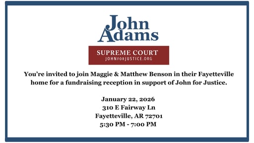 John for Justice Fundraising Reception January 22nd