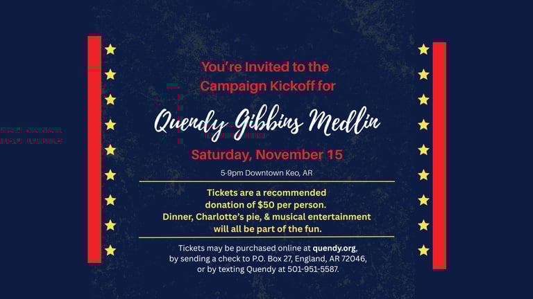 Quendy Gibbins Medlin Campaign Kickoff in Keo